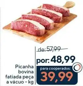 Coop Picanha bovina fatiada peça a vácuo oferta