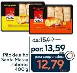 Coop Pão de alho Santa Massa sabores oferta