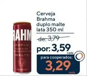 Coop Cerveja Brahma duplo malte lata oferta