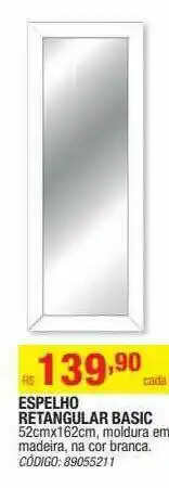 Leroy Merlin Espelho Retangular Basic oferta