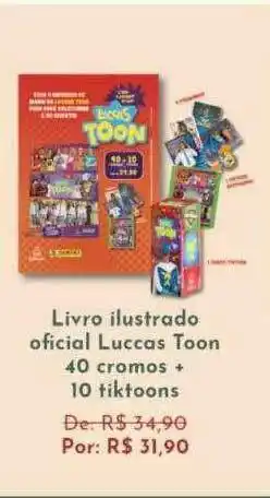 Livraria Leitura Livro Ilustrado Oficial Luccas Toon 40 Cromos + 10 Tiktoons oferta