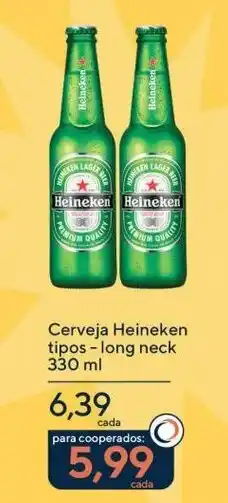 Coop Cerveja Heineken tipos-long neck oferta