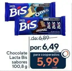 Coop Chocolate Lacta Bis sabores oferta