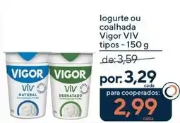 Coop logurte ou coalhada Vigor VIV tipos oferta