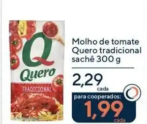 Coop Molho de tomate Quero tradicional sachê oferta