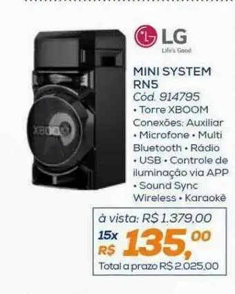 Lojas Colombo Mini System Rn5 Lg oferta