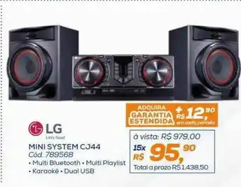 Lojas Colombo Mini System Cj44 Lg oferta