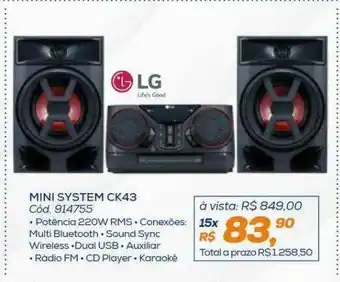 Lojas Colombo Mini System Ck43 Lg oferta