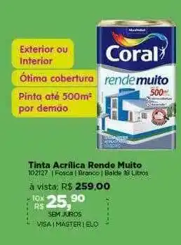 Tinta Acrilica Rende Muito