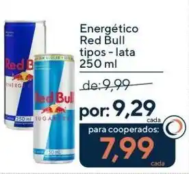 Coop Energético Red Bull tipos lata oferta