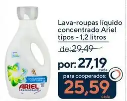 Coop Lava-roupas líquido concentrado Ariel tipos oferta