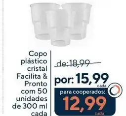 Coop Copo plástico cristal Facilita & Pronto oferta