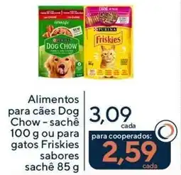 Coop Alimentos para cães Dog Chow-sachê ou para gatos Friskies sabores sachê oferta