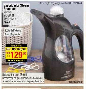 Preçolândia Vaporizador Steam Premium Mondial oferta
