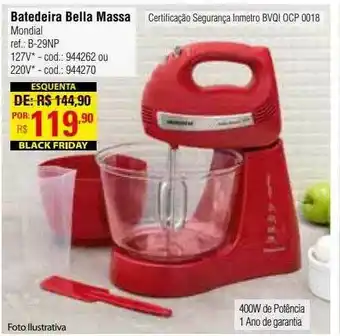 Preçolândia Batedeira Bella Massa Mondial oferta
