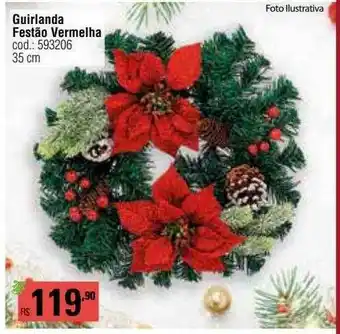 Preçolândia Guirlanda Festão Vermelha oferta