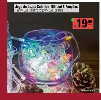Preçolândia Jogo De Luzes Colorida 100 Led 8 Funções oferta