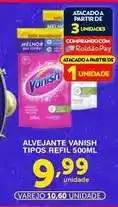 Roldão Vanish - alvejante tipos refil oferta