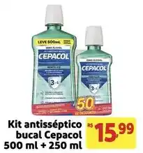 Extra Cepacol - kit antisséptico bucal + 250 ml oferta