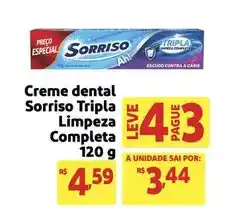 Extra Sorriso - creme dental tripla limpeza completa oferta