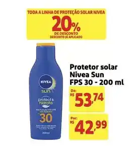 Extra Nivea sun - protetor solar fps 30 oferta