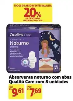 Extra Fluxo - absorvente noturno com abas oferta