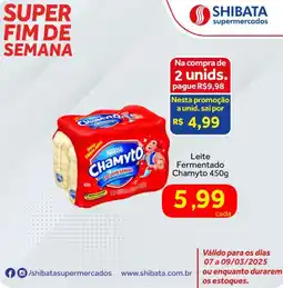 Shibata Supermercados Leite Fermentado Chamyto oferta