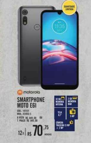 Zema Motorola Smartphone Moto E6i oferta