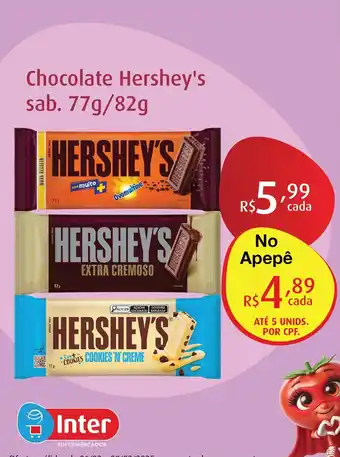 Supermercados Intercontinental Chocolate Hershey's sab. oferta