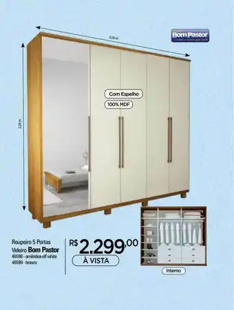 Zenir Roupeiro 5 Portas Veleiro Bom Pastor oferta