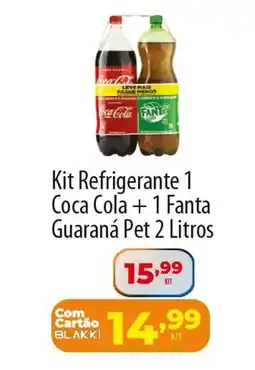 Akki Atacadista Kit Refrigerante 1 Coca Cola +1 Fanta Guaraná Pet oferta