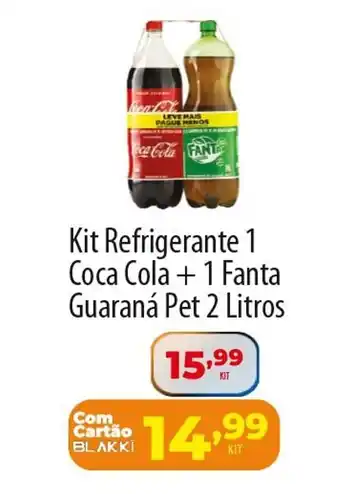 Akki Atacadista Kit Refrigerante 1 Coca Cola +1 Fanta Guaraná Pet oferta