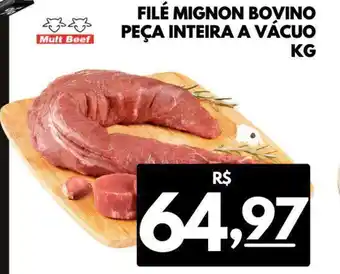 ServBem Filé mignon bovino peça inteira a vácuo oferta