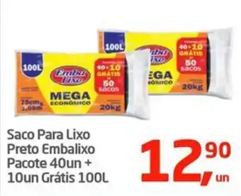 Tenda Atacado Saco Para Lixo Preto Embalixo oferta