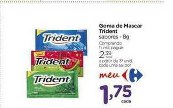 Carrefour Market Goma De Mascar Trident oferta