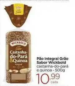 Carrefour Market Pão Integral Grão Sabor Wickbold Castanha-do-pará E Quinoa oferta