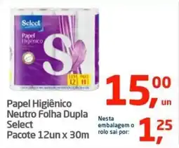 Tenda Atacado Papel Higiênico Neutro Folha Dupla Select oferta