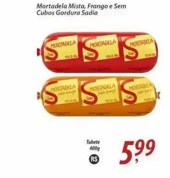 Unicompra Mortadela Mista Frango E Sem Cubos Gordura Sadia oferta