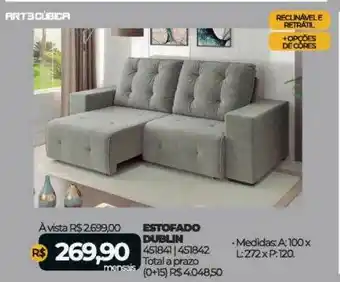 Lojas Certel Estofado Dublin oferta