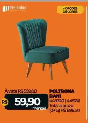 Lojas Certel Poltrona Dani oferta