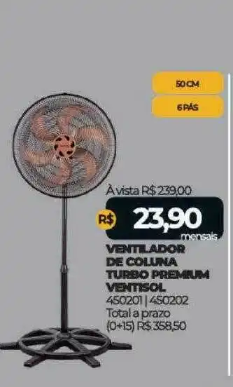Lojas Certel Ventilador De Coluna Turbo Premium Ventisol oferta