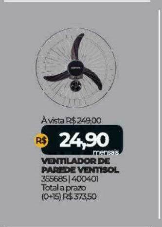Lojas Certel Ventilador De Parede Ventisol oferta