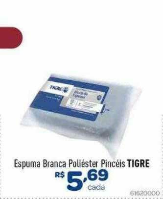 Comjol Espuma Branca Poliéster Pincéis Tigre oferta