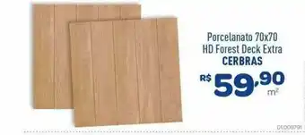 Comjol Porcelanato 70x70 Hd Forest Deck Extra Cerbras oferta