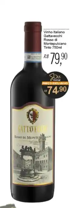 Festval Vinho Italinao Gattavecchi Rosso Di Montepluciano Tinto oferta