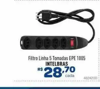 Filtro Linha 5 Tomadas Epe 1005 Intelbras