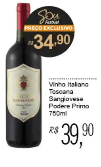 Vinho Italiano Toscana Sangiovese Podere Primo