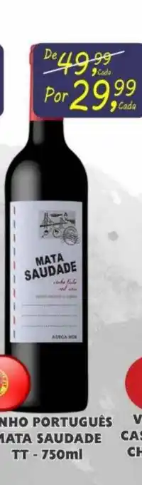 Kanguru Supermercado Vinho Português Mata Saudade Tt oferta