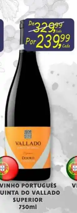 Kanguru Supermercado Vinho Português Quinta Do Vallado Superior oferta