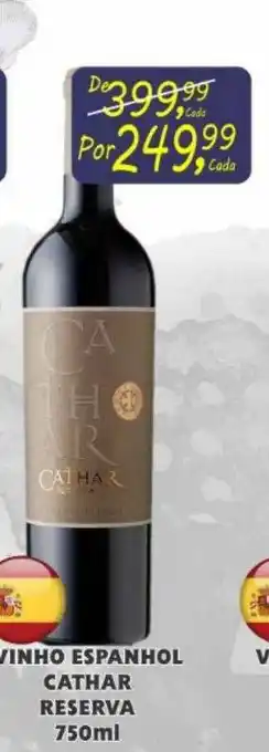 Kanguru Supermercado Vinho Espanhol Cathar Reserva oferta
